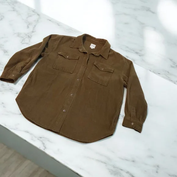 Kensie Jeans Green Button Down Corduroy Over Shirt Jacket Mens Size L - Picture 1 of 13